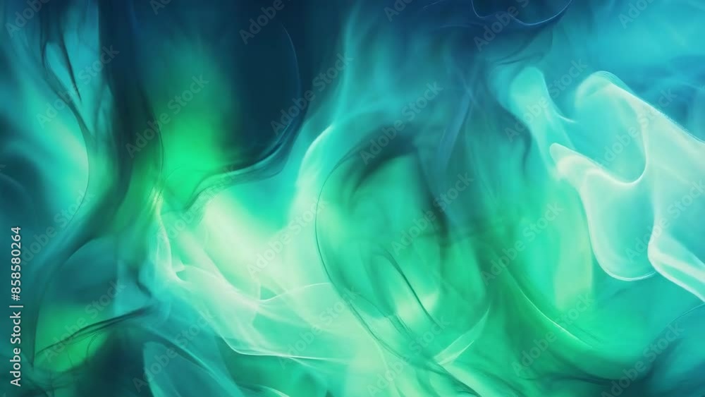 An abstract image of green and blue smoke swirls against a black background. The fluid motion and gradient colors create a mesmerizing, ethereal, and mysterious effect. Suitable for vivid, modern An abstract image of green and blue smoke swirls against a black background. The fluid motion and gradient colors create a mesmerizing, ethereal, and mysterious effect. Suitable for vivid, modern