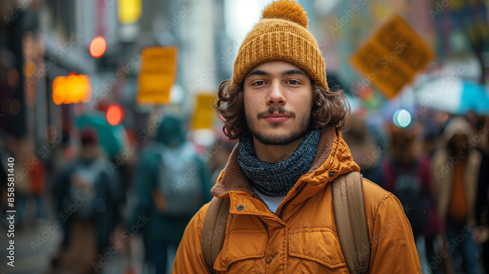 A photo of a protest with signs advocating for intersectional rights, Intersectionality Awareness Month, hd, with copy space A photo of a protest with signs advocating for intersectional rights, Intersectionality Awareness Month, hd, with copy space