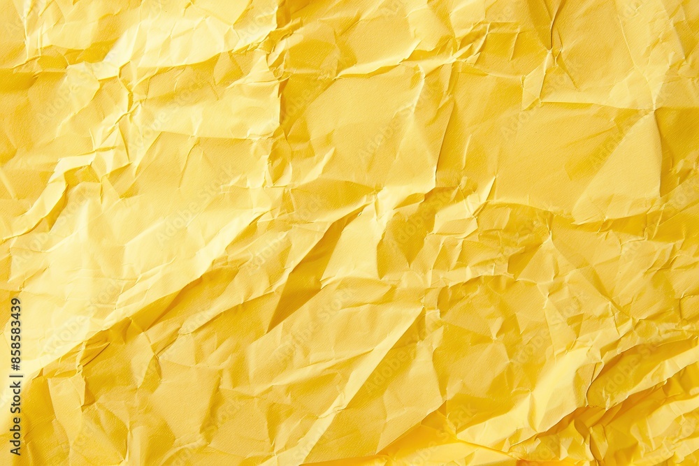 Crumpled yellow paper as a background, Yellow paper texture, Ai Generated Crumpled yellow paper as a background, Yellow paper texture, Ai Generated