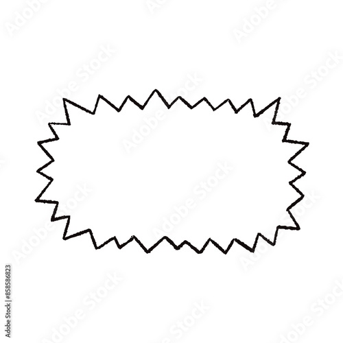 手描きのトゲトゲした吹き出し