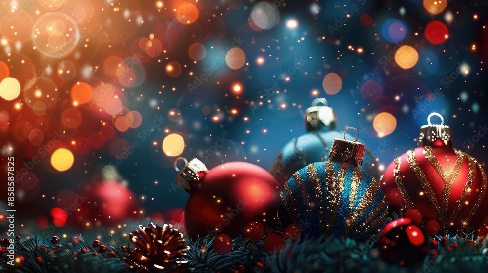 Abstract background with Christmas decorations Abstract background with Christmas decorations
