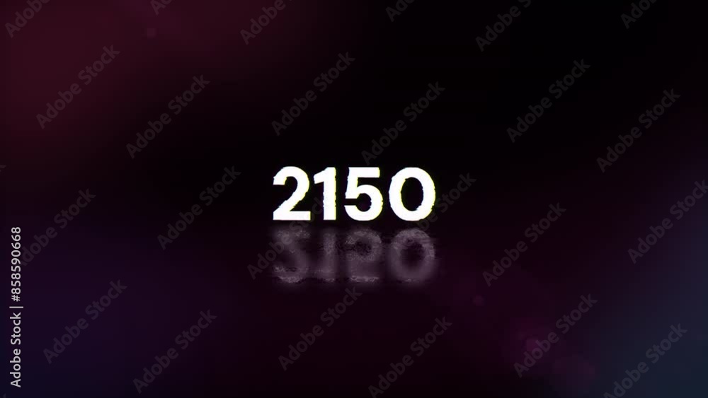 2150 text with screen effects of technological failures. Spectacular screen glitch with various kinds of interference. Looped 2150 text with screen effects of technological failures. Spectacular screen glitch with various kinds of interference. Looped