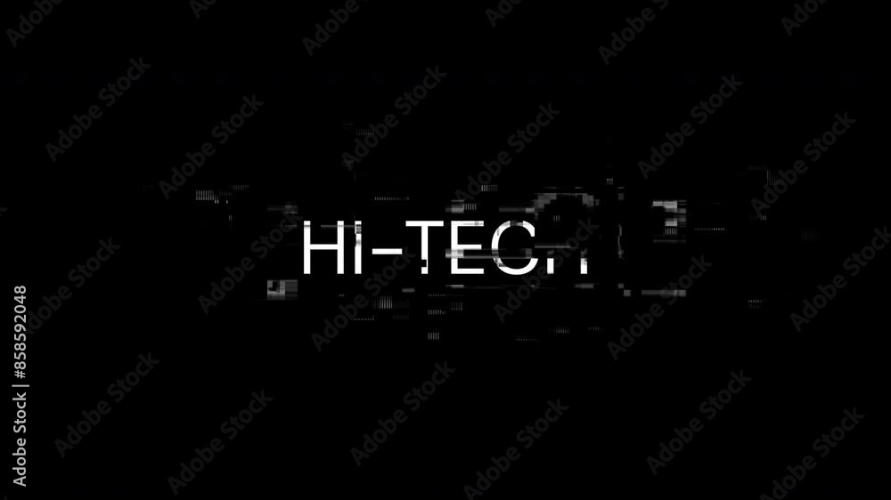 Hi tech text with screen effects of technological failures. Spectacular screen glitch with various kinds of interference. Looped Hi tech text with screen effects of technological failures. Spectacular screen glitch with various kinds of interference. Looped