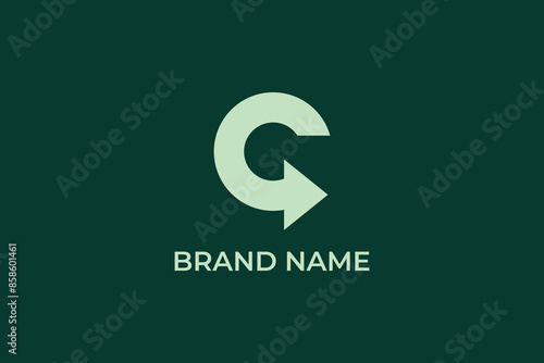 C letter Arrow icon logo, letter C traffic arrow direction logo, letter C arrow recycle eco friendly iconic abstract, C initial arrow infinity logo