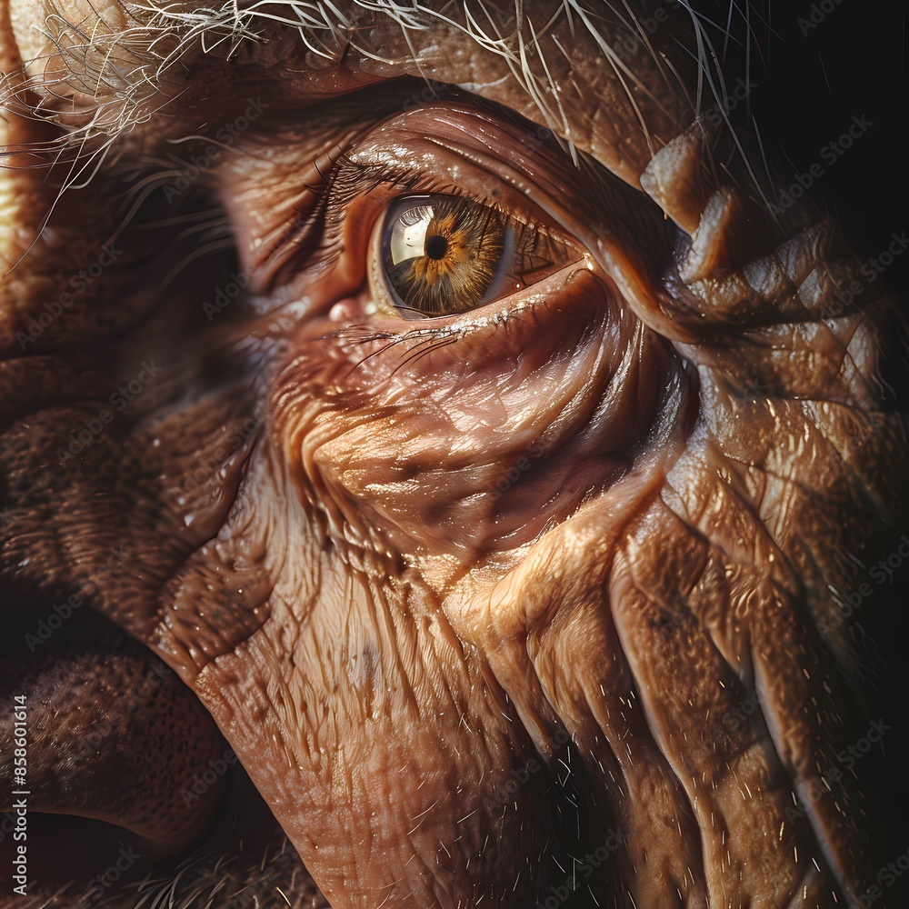 Close-up Portrait of an Elderly Person's Eye Close-up Portrait of an Elderly Person's Eye