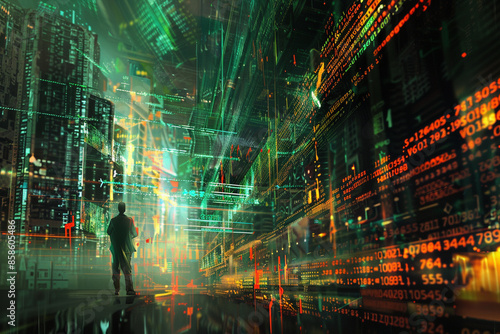 Wallpaper Mural digital data graphic dark financial stock photos and royaltyfree images, in the style of vibrant, high-energy imagery Torontodigital.ca