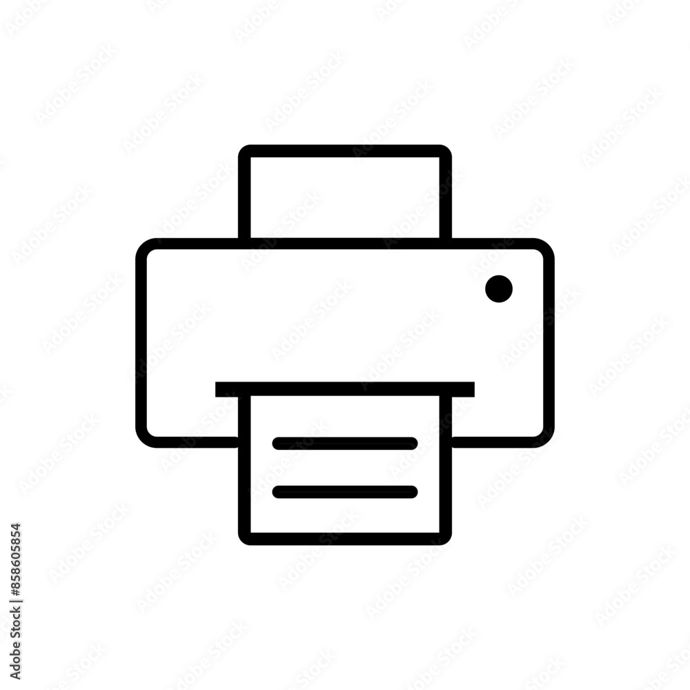 Printer image icon isolated on a white background. Vector illustration. Printer image icon isolated on a white background. Vector illustration.