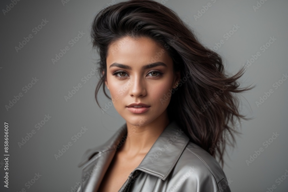 Beautiful woman in an edgy fashion style concept Beautiful woman in an edgy fashion style concept