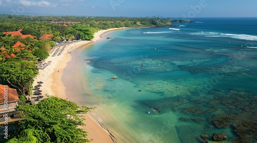 Idyllic Nusa Dua Beach in Southern Bali, Indonesia