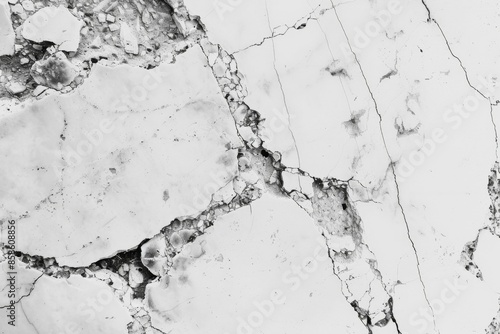 a close up of a black and white photo of a cracked wall