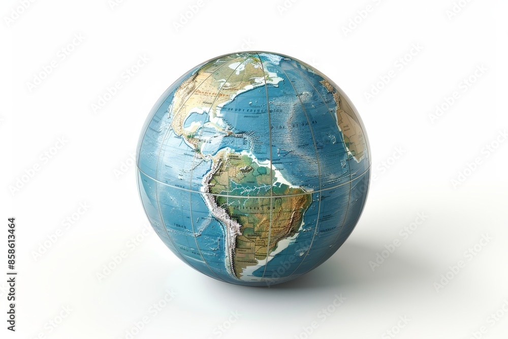 Globe Showing Detailed Topography of Earth Globe Showing Detailed Topography of Earth