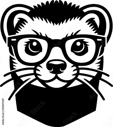 Ferret with Glasses