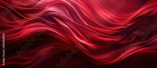 Abstract Red Flowing Fabric Background
