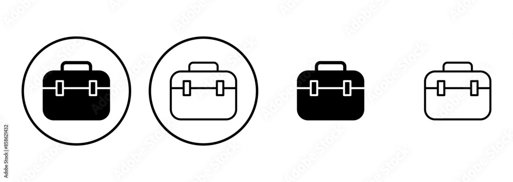 Briefcase icon set. suitcase icon. luggage symbol. Briefcase icon set. suitcase icon. luggage symbol.