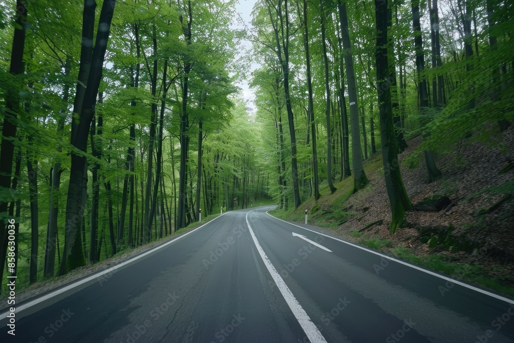Camera POV driving through scenic forest road Looping video Camera POV driving through scenic forest road Looping video
