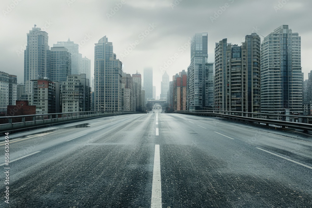 City roads and buildings City roads and buildings