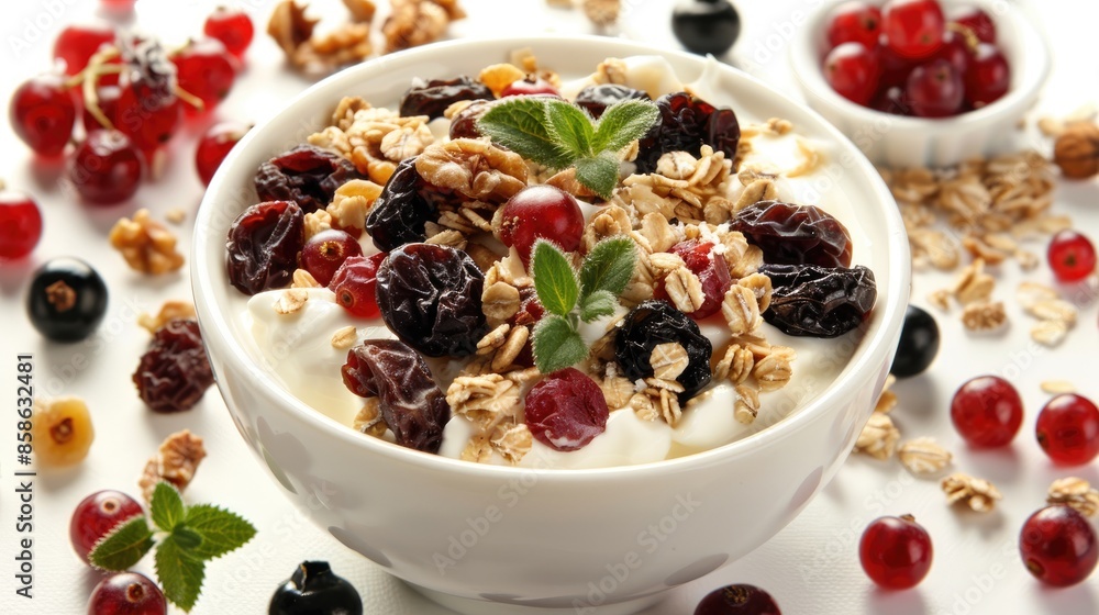 Fruit and dairy mix with raisins and currants Fruit and dairy mix with raisins and currants