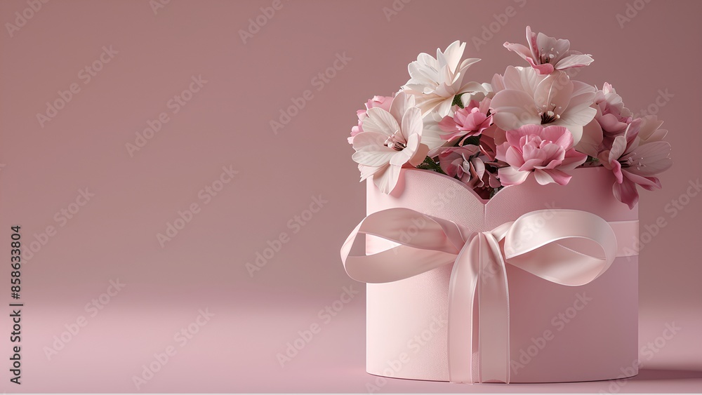 gift box with flowers gift box with flowers