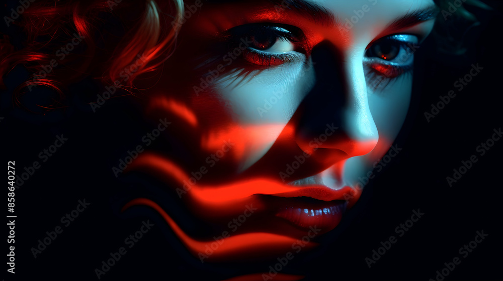 Mysterious shadows cast by dramatic color gels Mysterious shadows cast by dramatic color gels