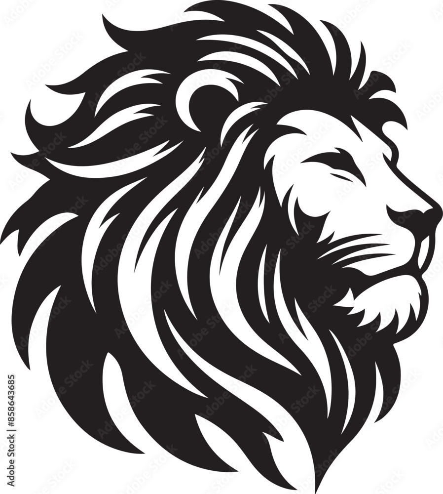 Fototapeta premium Lion Silhouette vector illustration