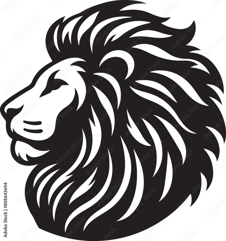 Obraz premium Lion Silhouette vector illustration