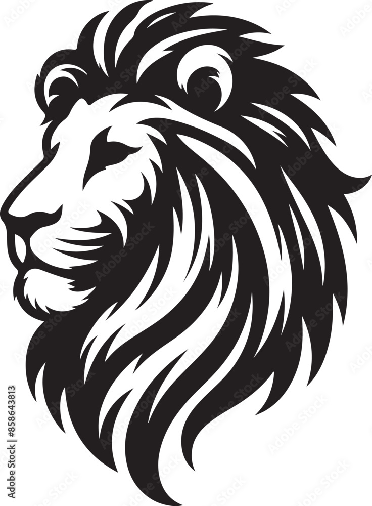 Obraz premium Lion Silhouette vector illustration