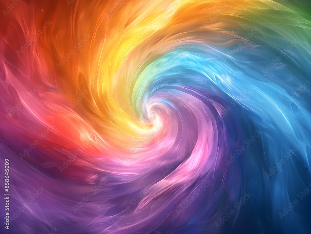 Fototapeta premium Vibrant Rainbow-Colored Abstract Swirling Lines and Patterns Forming a Dynamic Background