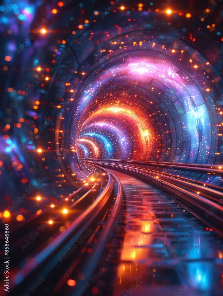 An abstract neon light background with blurs for speed. An abstract neon light background with blurs for speed.