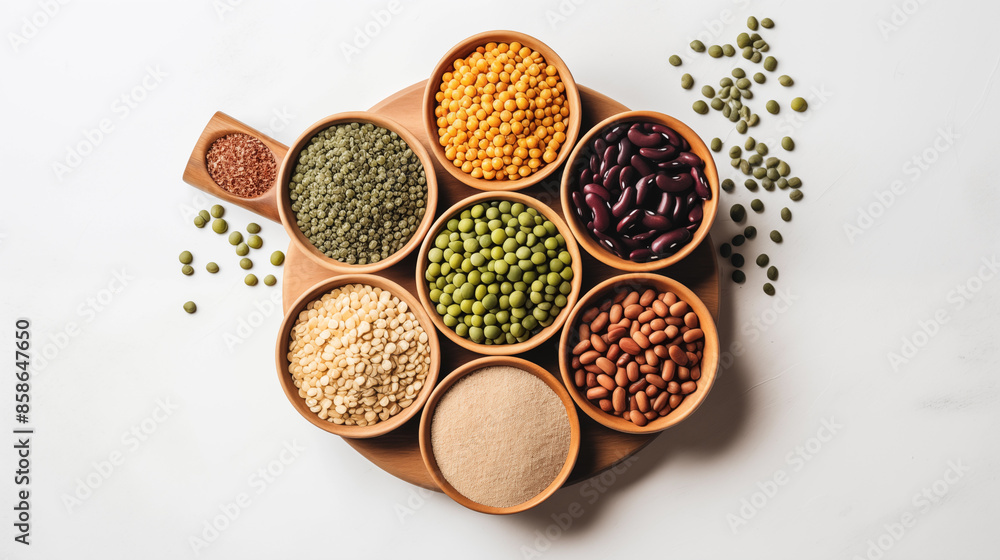 Assorted Plant-Based Protein Sources in Vegan Diet Assorted Plant-Based Protein Sources in Vegan Diet