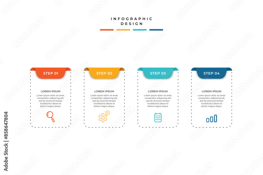 Minimal infographic template design with numbers 4 options or steps. Minimal infographic template design with numbers 4 options or steps.