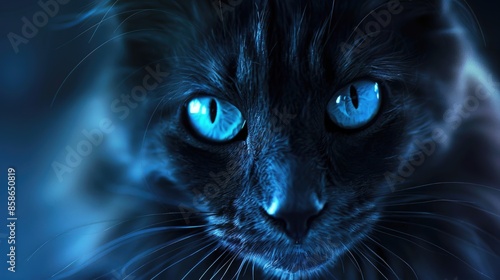 Beautiful home cat with stunning eyes