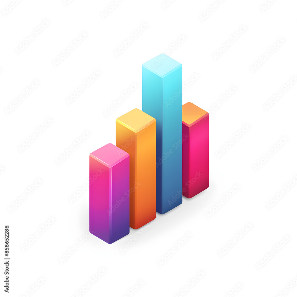 Flat design illustrations Bar Graph icon Flat design illustrations Bar Graph icon