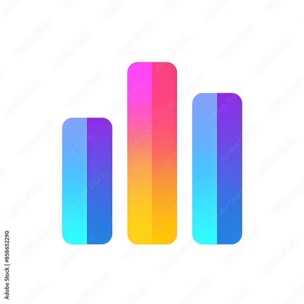 Flat design illustrations Bar Graph icon Flat design illustrations Bar Graph icon