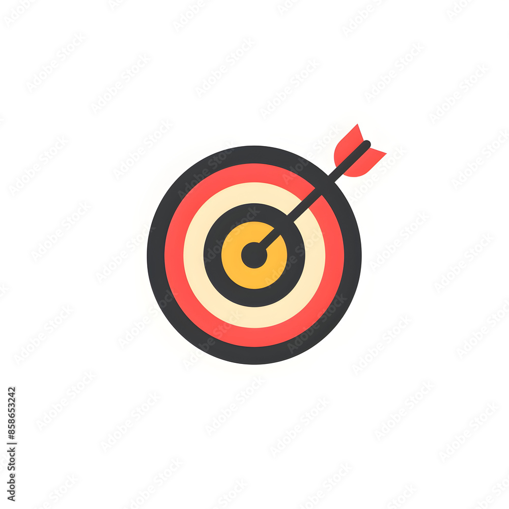 Flat design illustrations a Target icon Flat design illustrations a Target icon