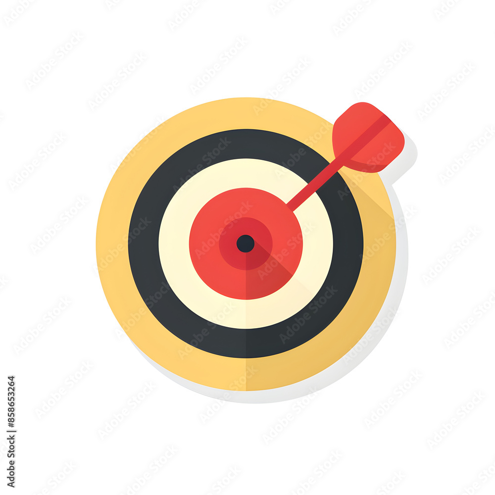 Flat design illustrations a Target icon Flat design illustrations a Target icon