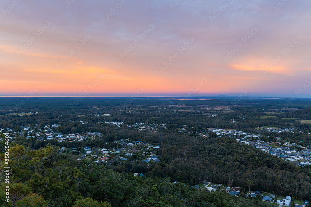 Beautiful sunset view at Brisbane Hinterland, Queensland, Australia. Beautiful sunset view at Brisbane Hinterland, Queensland, Australia.