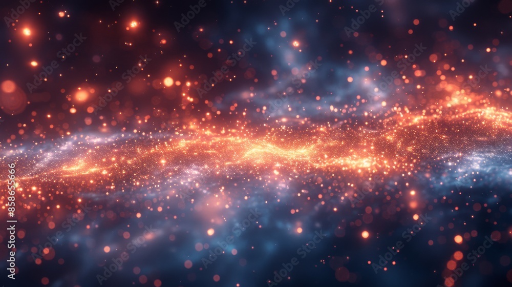 Fototapeta premium Sparkling Abstract Background with Red and Blue Hues