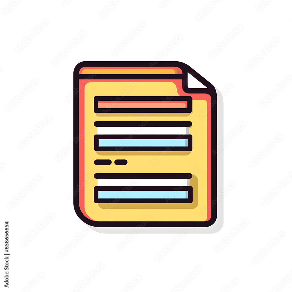 Flat design illustrations a Document icon icon Flat design illustrations a Document icon icon