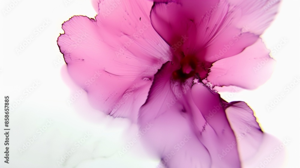 Naklejka premium Watercolor Pink Flower Petal Close-up