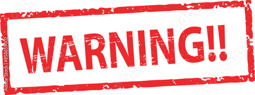 Vector Stamp rubber Warning