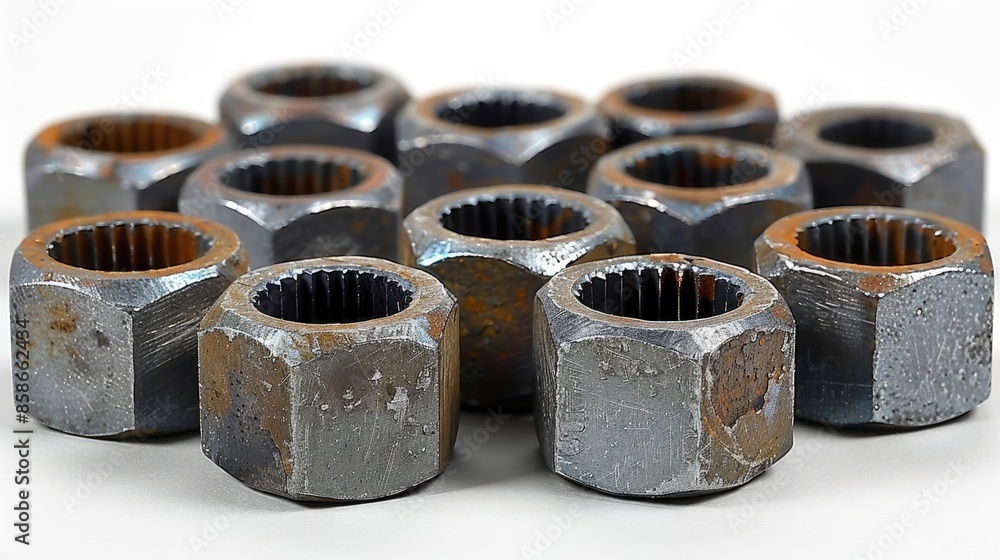 Metal nut isolated on a white background Metal nut isolated on a white background