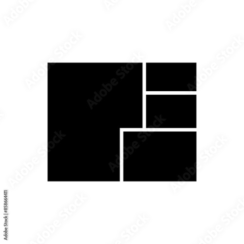 4 empty collate photo frame template. Template of moodboard  Vector illustration