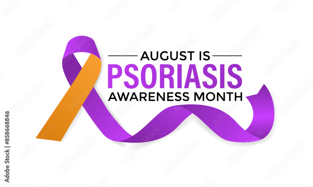 Vector illustration of Psoriasis awareness month is observed every year in August. Banner design template. Vector illustration of Psoriasis awareness month is observed every year in August. Banner design template.