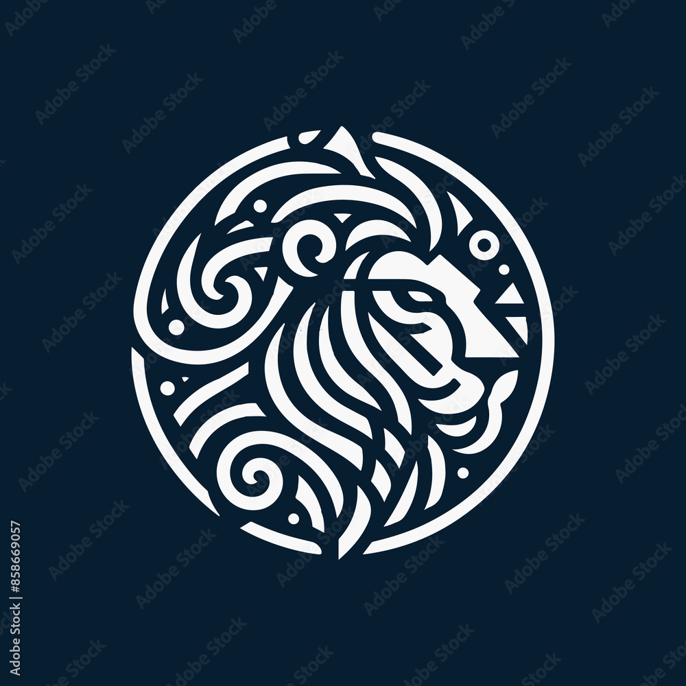 lion head lineart logo design vector lion head lineart logo design vector