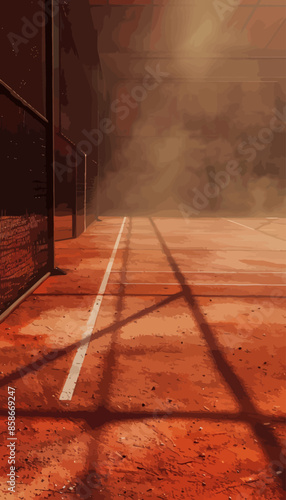 Abandoned Tennis Court: Dusty and Empty
