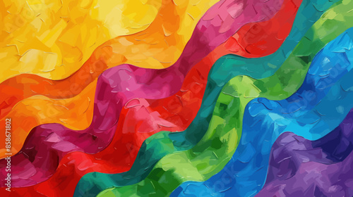 Vibrant Abstract Art: Colorful Waves and Ripples