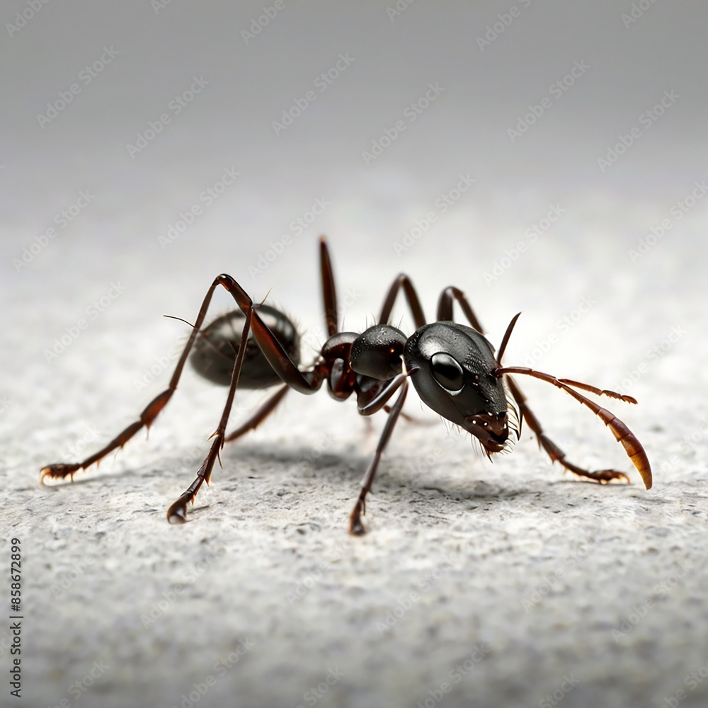 ant on a white background ant on a white background