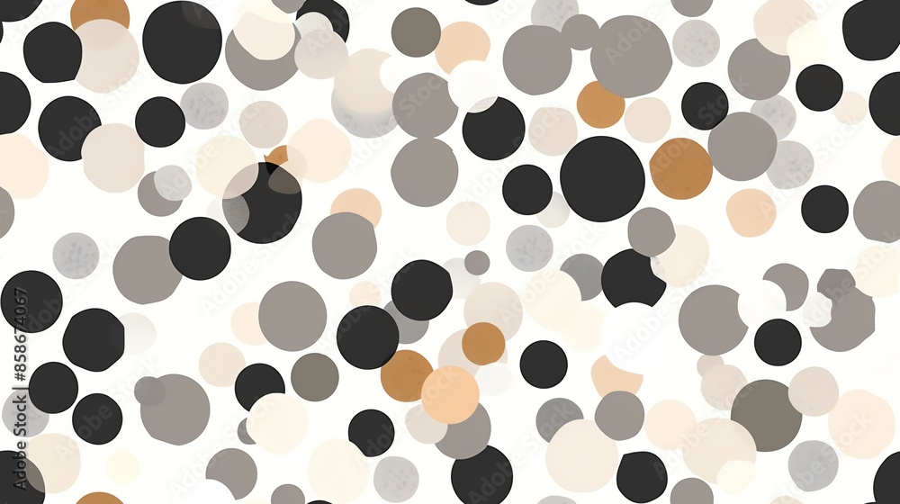 Modern polka-dot design with a mix of light and dark neutral tones Modern polka-dot design with a mix of light and dark neutral tones
