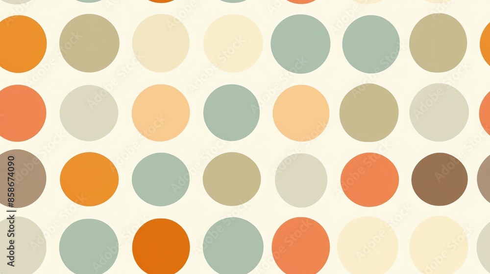 Polka-dot design with soft, muted colors and subtle contrasts Polka-dot design with soft, muted colors and subtle contrasts