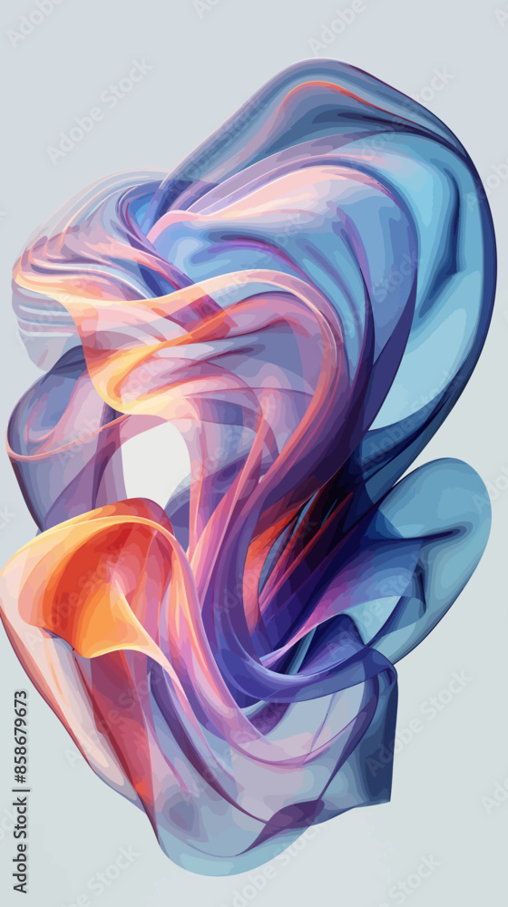 Abstract Art: Vibrant Swirls in a Colorful Motion Abstract Art: Vibrant Swirls in a Colorful Motion